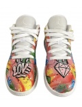 Sneakers Air Jordan 1 Low "Full Graff LOVE" customisées